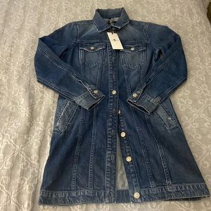 7 for all mankind long Jean Jacket new